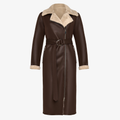 Cappotto lungo in pelliccia sintetica
